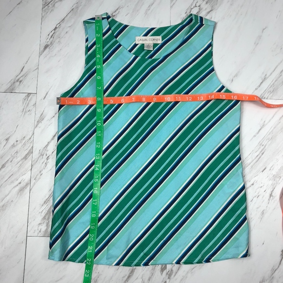 Blue Striped Blouse Size 2 NWOT!. - Picture 3 of 6